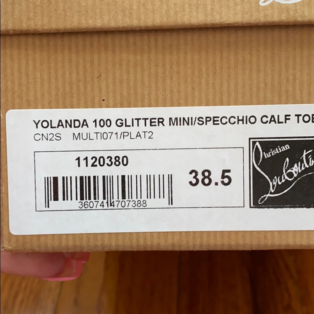 TODAY ONLY!!!  Christian Louboutin Yolanda 100 Glitter Pump - Picture 8 of 8
